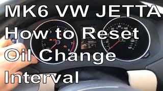 MK6 VW Jetta How to Reset Oil Change Interval 2011-2018 1.8t - Maintenance Light Reset