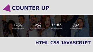 Counter Section Using Html Css Javascript Tutorial Coding Forward