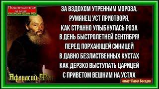 Сентябрьская роза Афанасий Фет  читает Павел Беседин