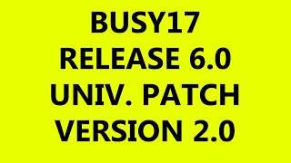 BUSY 17 REL 6.0 VERSION 2.0 UNIVERSAL PATCHER