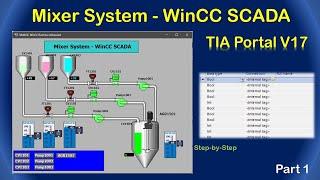 Mixer System in WinCC  SCADA using Internal Tags in TIA Portal V17 | SCADA | WinCC | Part 1