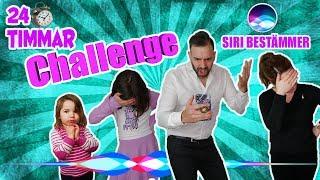 24 timmar Challenge  SIRI bestämmer vår dag. Familjen 24h challenge svenska iphone