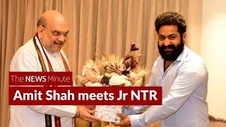 Home Minister Amit Shah meets Junior NTR, Ramoji Rao in Hyderabad