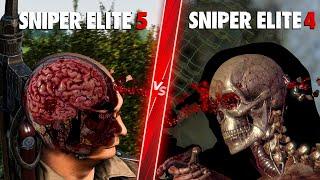 Sniper Elite 5 vs Sniper Elite 4 - Direct Comparison! Attention to Detail & Graphics! ULTRA 4K