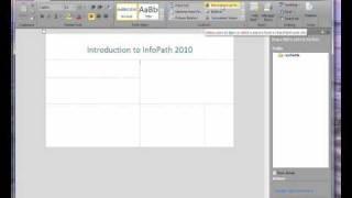 InfoPath 2010 Introduction Part 1: Create a simple form