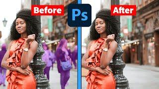 Photoshop CC 2023: How To Remove Unwanted People/Objects with Ai (Generative Fill)