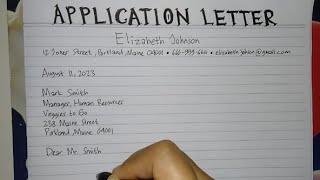 How To Write An Application Letter Step by Step | Writing Practices