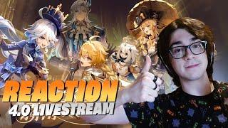 4.0 LIVESTREAM REACTION! FONTAINE PREVIEW & NEW CHARACTERS [HUGE UPDATE] - Genshin Impact