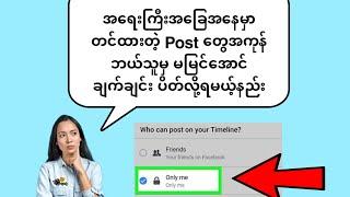 အရေးပေါ် အခြေနေမှာ Post တွေအကုန် Only me နဲ့ အမြန်ပိတ်လို့ရမယ့်နည်းလမ်း