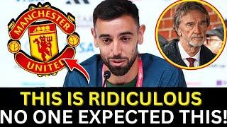 URGENT! BRUNO FERNANDEZ LOST HIS NERVES WITH UNITED BOARD!LOOK WHAT HE SAID! HOT MUFC Update News