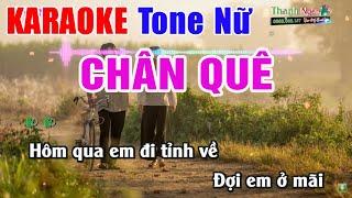 Chân Quê Karaoke Disco Tone Nữ | Nhạc Sống Thanh Ngân