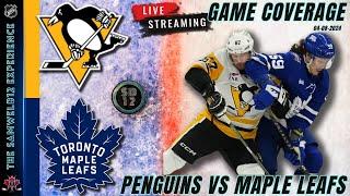 PITTSBURGH PENGUINS vs TORONTO MAPLE LEAFS Live NHL Hockey coverage | Game audio