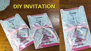 DIY Invitation | Simple And Easy DIY | Doily Paper Invitation Cover