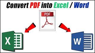 Convert PDF file to Excel file without any software