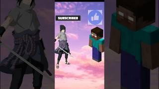 Sasuke Uchiha ️ VS Herobrine ‍️#minecraft #sasuke #herobrine #naruto