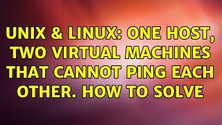 Unix & Linux: One host, two virtual machines that cannot ping each other. How to solve