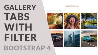 Create Bootstrap 4 Portfolio Gallery Tabs with Filtering Options - HTML CSS & JS