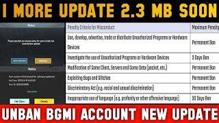 Bgmi Again 2.3MB Update Soon & Unban Bgmi ID ?