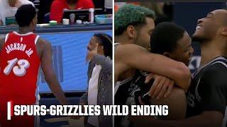 FINAL SECONDS of Spurs-Grizzlies WILD ending  | NBA on ESPN