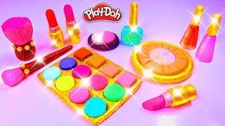 Play Doh Makeup Set How to Make Eyeshadow Lipstick  Nail Polish  with Play Doh Fun for Kids