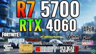 Ryzen 7 5700 + RTX 4060 8GB - Tested in 15 Games