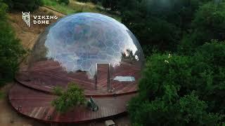 Die größte rahmenlose transparente Luxuskuppel D12 Meter Glamping Butterfly Mountain LA USA