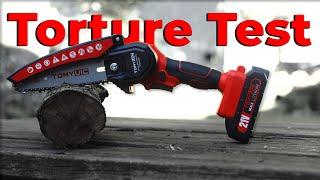 TomyVic 6 Inch Cordless Mini Chainsaw Unbox/Review