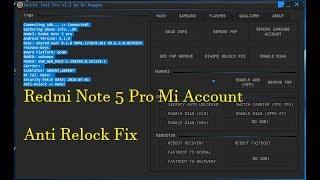 Redmi Note 5 Pro Mi account  Anti Relock Fix with Secret Tool Pro