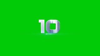 10 seconds 3D countdown greenscreen | 3D countdown greenscreen | green screen countdown