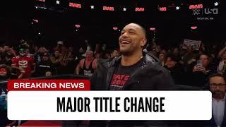 Major Title Change On Monday Night Raw