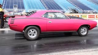 '70 440 PANTHER PINK CUDA RUNS 12.30@ 109 MPH AT RT66 JOLIET