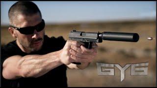 Suppressed H&K USP 45 | In Slow Motion 