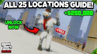 *NEW* UNLOCK THE RARE SNOWMAN OUTFIT In GTA 5 Online! (LIMITED TIME ALL SNOWMEN MAP LOCATIONS)