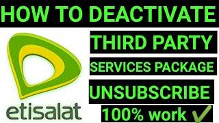 How To Etisalat Packages and Offers Deactivate 100% Work tricks?