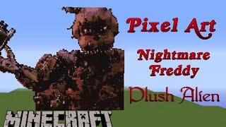 Minecraft Pixel Art SpeedBuild | Nightmare Freddy FNAF 4