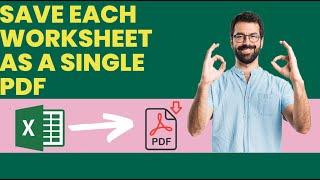 Save / Export each worksheet as pdf from excel | Excel to pdf | VBA |Macro |Automatically | Easy