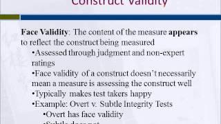 Types of Validity