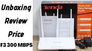 Tenda F3 Easy Setup Router | Unboxing | Review | Price | Wifi Router and Repeater