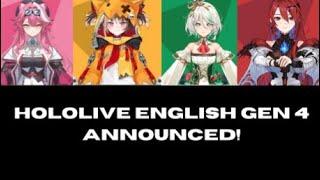 Hololive English Gen 4 Announced!!
