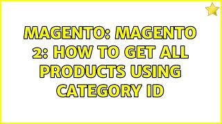 Magento: Magento 2: How to get all products using category id