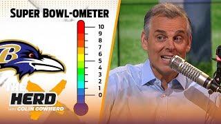 Colin Cowherd reveals his 'Super Bowl-OMeter' for remaining playoff teams | NFL | THE HERD