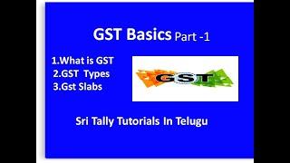 GST Basics Part 1 in Telugu # GST In Telugu, What is GST