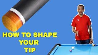 How To Shape Your Pool Cue Tip - My favorite Pool Cue Tip Tool (Pool Lessons)