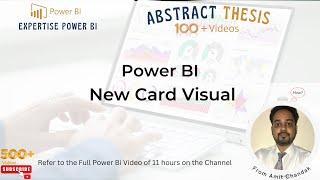 #powerbitutorial #powerbiforbeginners| Power BI: New Card Visual