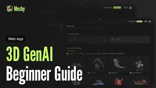 How to Generate Texture and 3D Models with Meshy Web | A beginner Tutorial