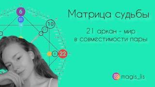 Матрица судьбы · совместимость 21 аркан · совместимость пары · аркан мир