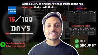 SQL Challenge #16/100 | Group By + Interview Questions  + Tutorials ! American Express Data Analyst
