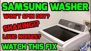 How to fix Samsung washer shaking problem WA48H7400AW/A2