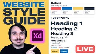 Website Style Guide Tutorial - How to Create a Website Style Guide in Adobe XD