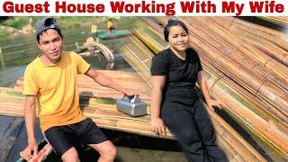 Guest House Work In Progress || My Wife Helping Me For Work ||